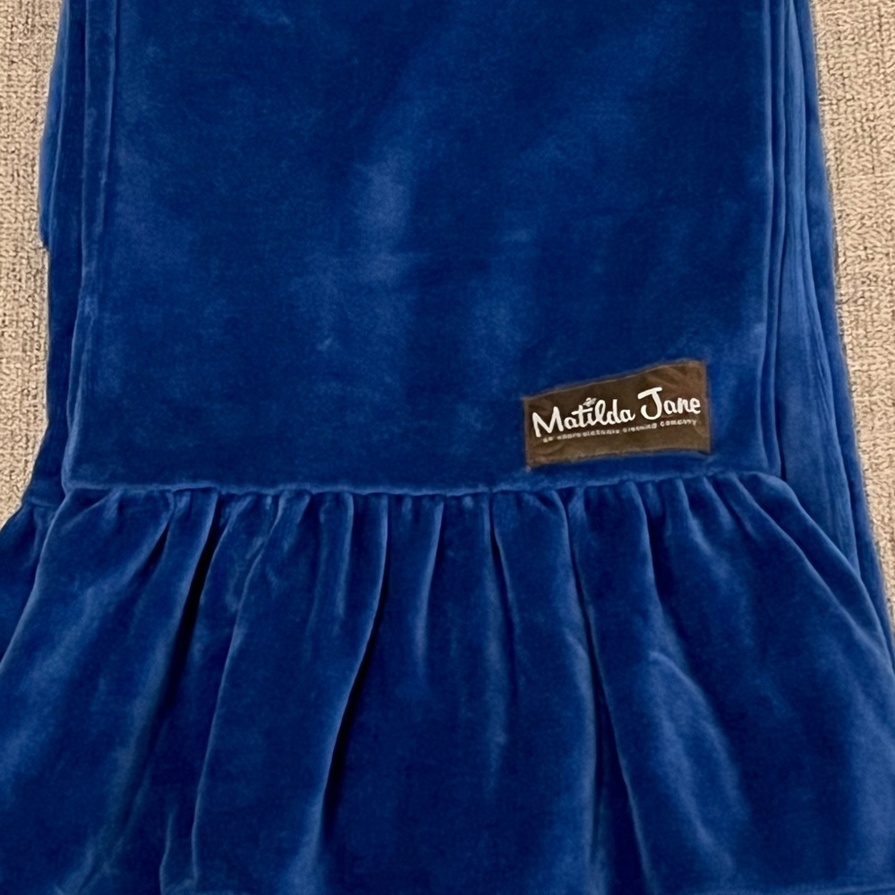 Matilda Jane Royal Blue Velvet Throw